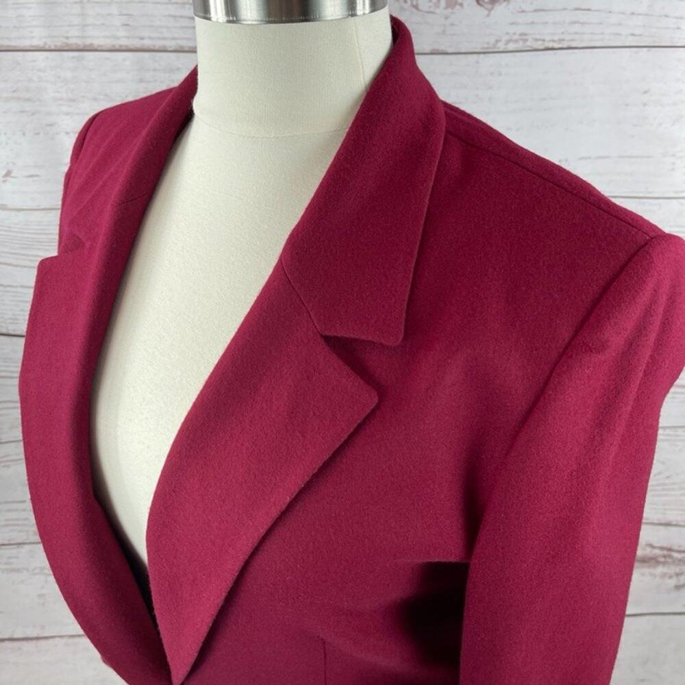 Pendleton Raspberry 100% Wool Blazer - image 5